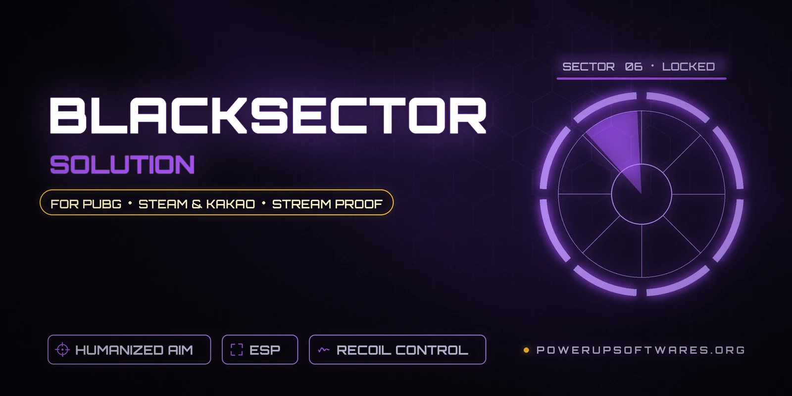 Blacksector Solution (BSS) PUBG cheat – humanized aimbot, ESP and recoil control