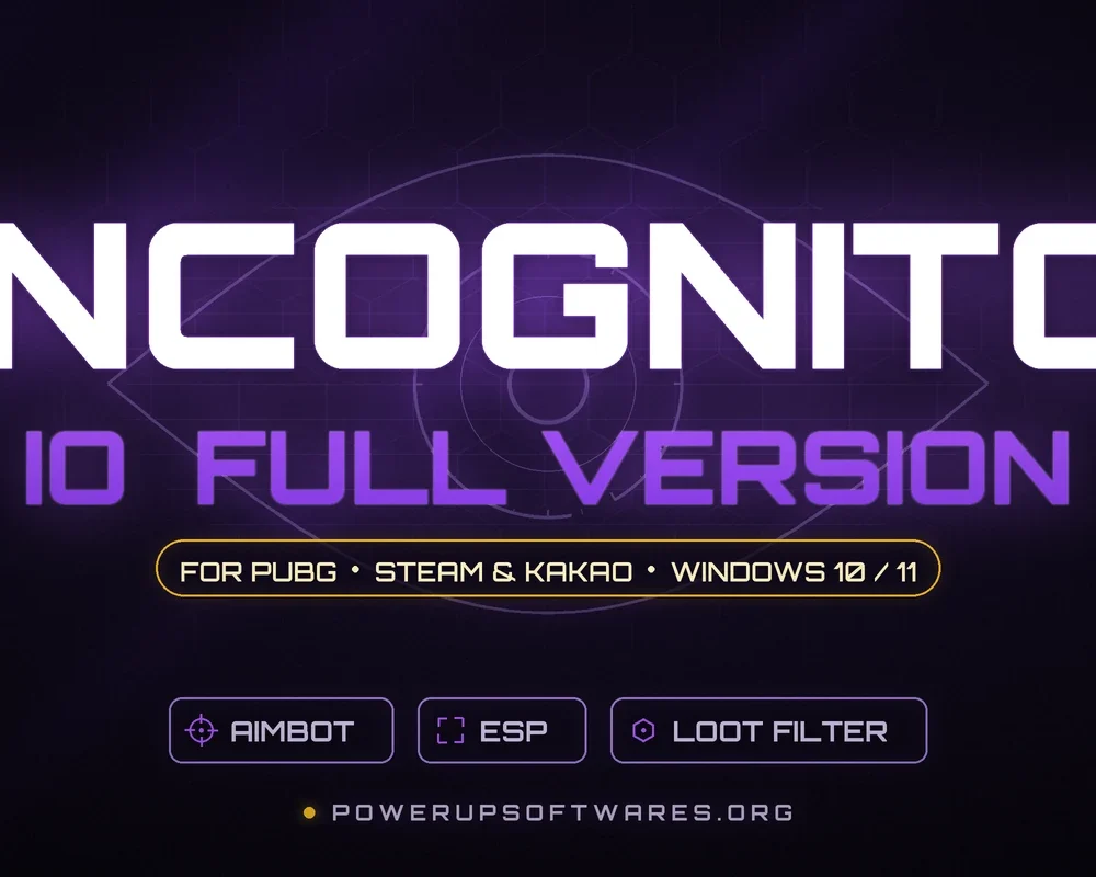 Incognito IO PUBG cheat full version – aimbot, ESP and loot filter