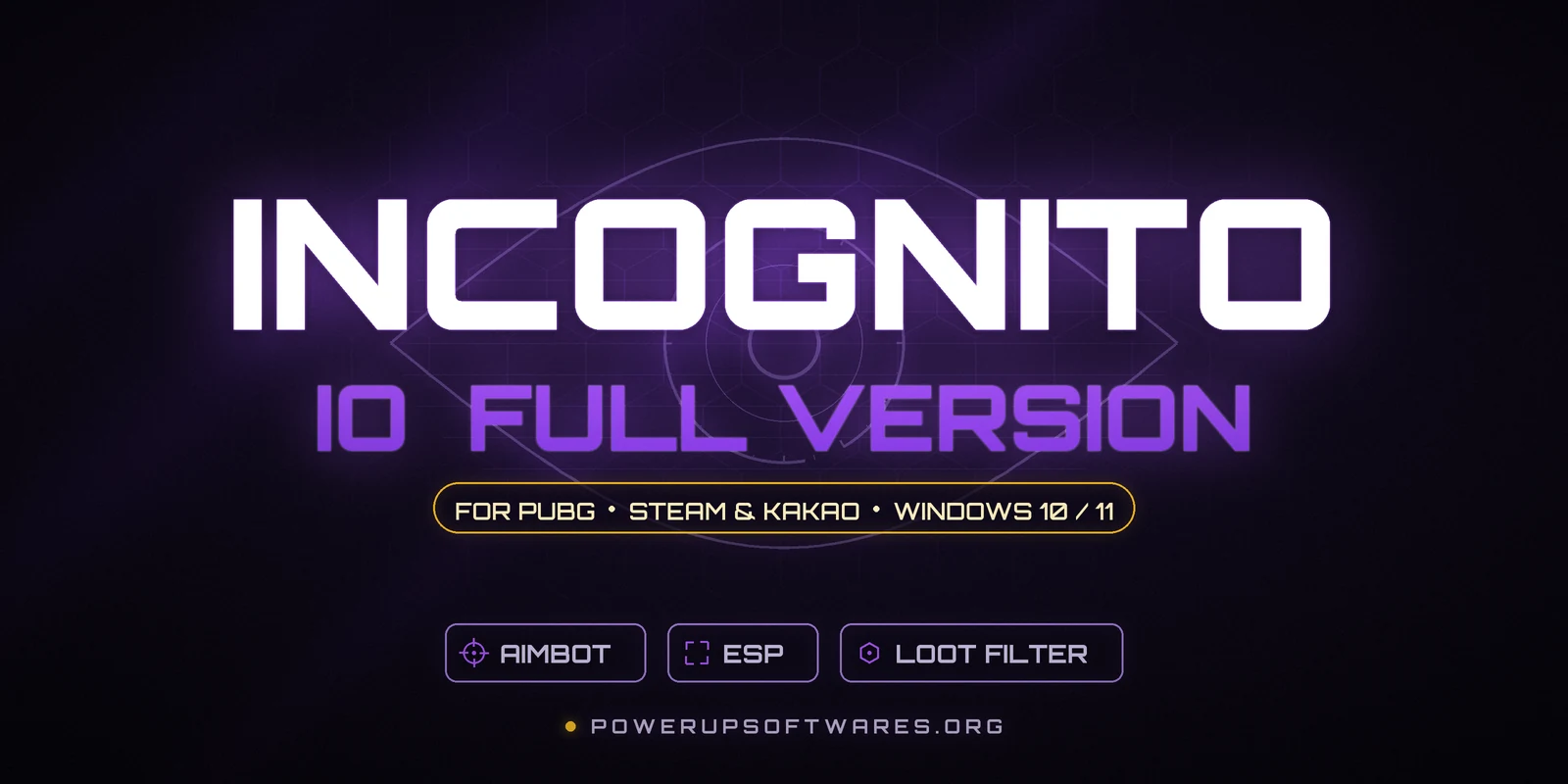 Incognito IO PUBG cheat full version – aimbot, ESP and loot filter