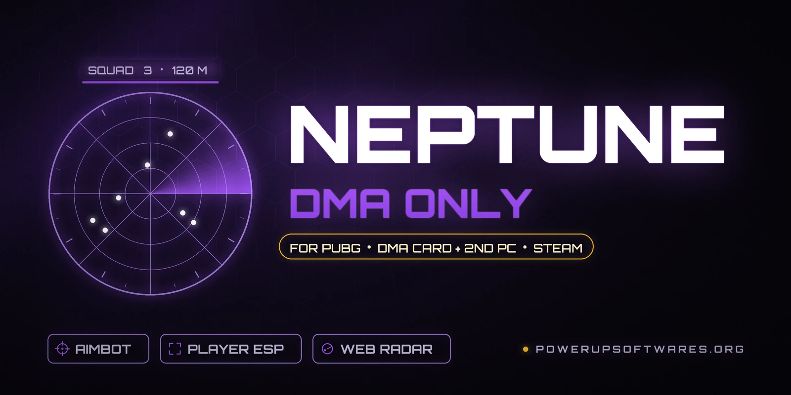 Neptune PUBG DMA cheat – aimbot, player ESP and web radar for DMA users