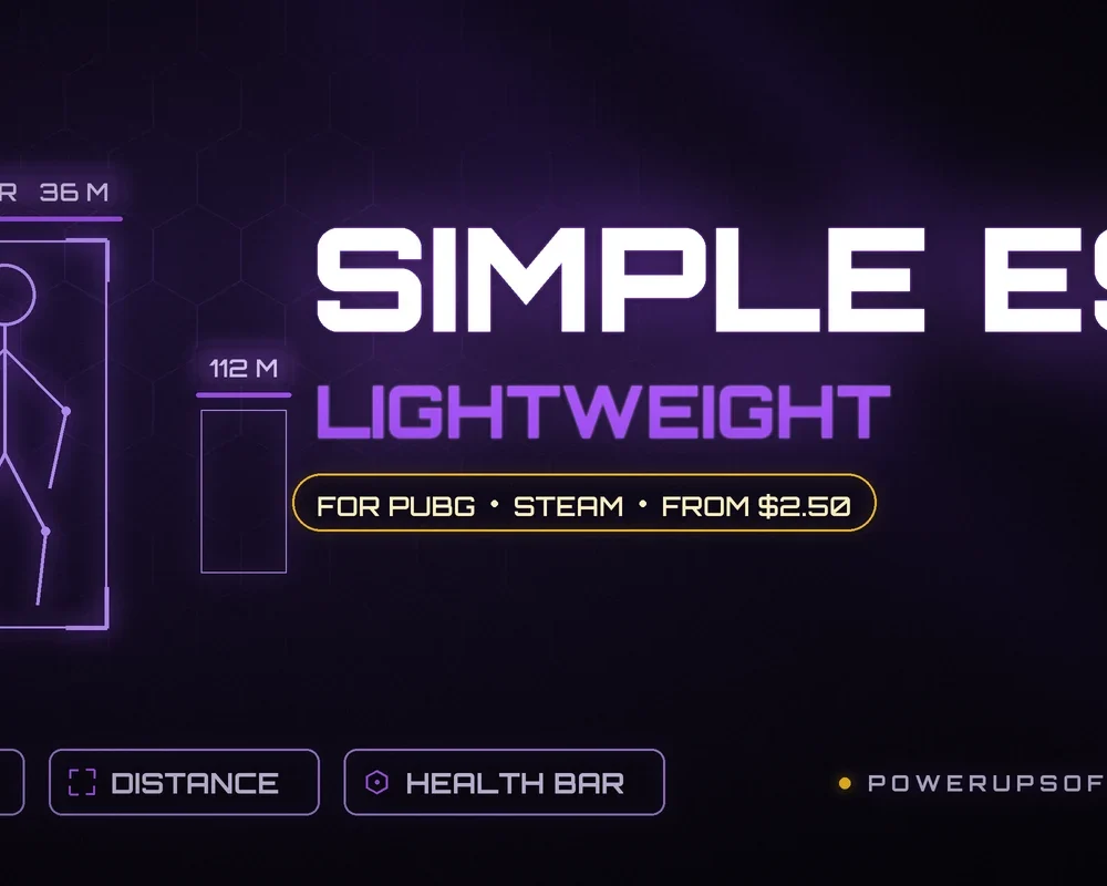 Simple ESP PUBG cheat – box ESP, distance and health bar