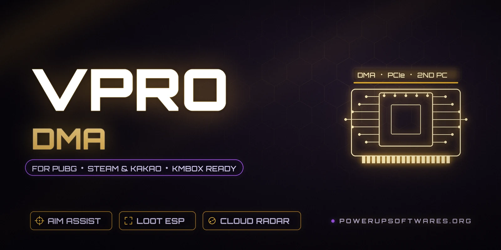 VPRO DMA PUBG cheat – aim assist, loot ESP and cloud radar for DMA users